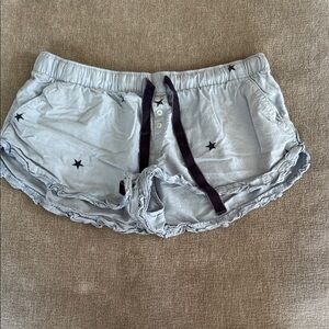 Aerie Light Blue and Navy Star Pajama Shorts